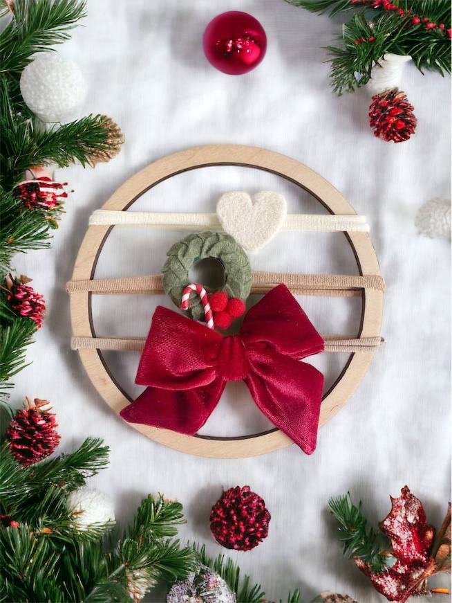 Christmas hair clips