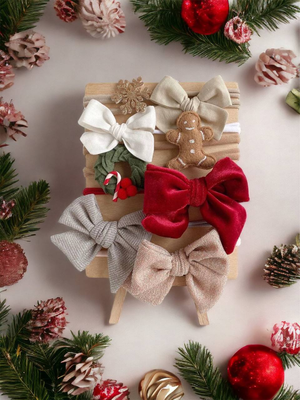 Christmas hair clips