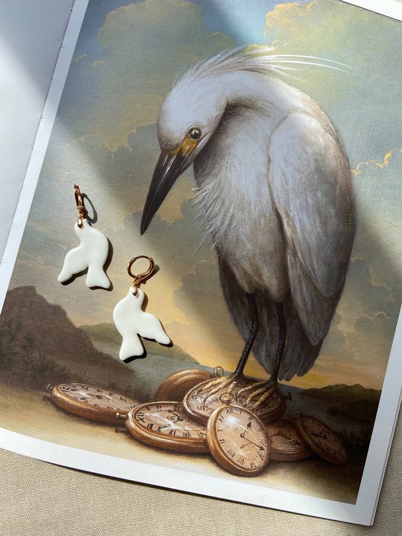Earrings Dove of peace